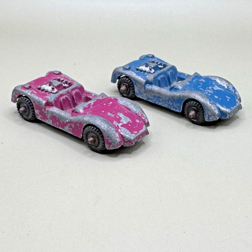 1960s Midgetoy - Chevy Chaparral 2D Convertible Diecast Toy Race Car Lot of 2